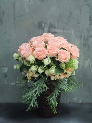 Blushing Rose Artificial Flower