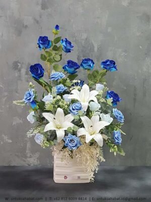 Bunga Artificial Mawar Biru