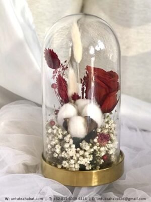 Medium Rustic Red Dome Flower