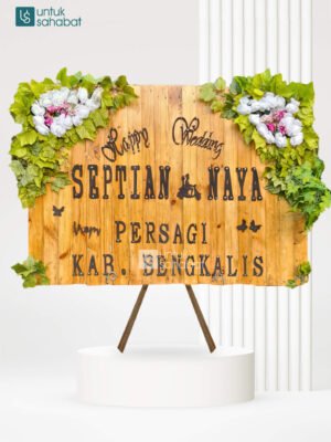 Papan Kayu Wedding Bengkalis 1